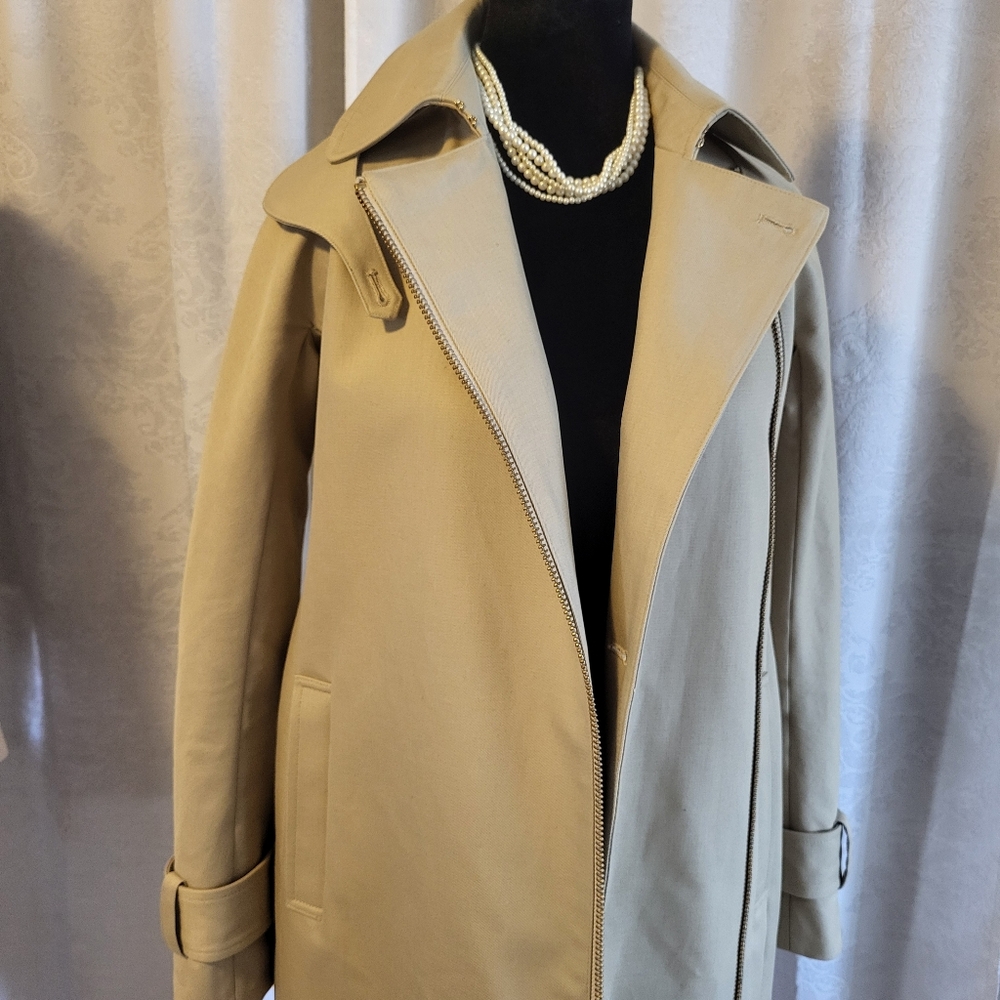 J. Crew Classic, Luxury, Women Trench Coat, Size 00, Vintage Khaki, Fall - Picture 8 of 16